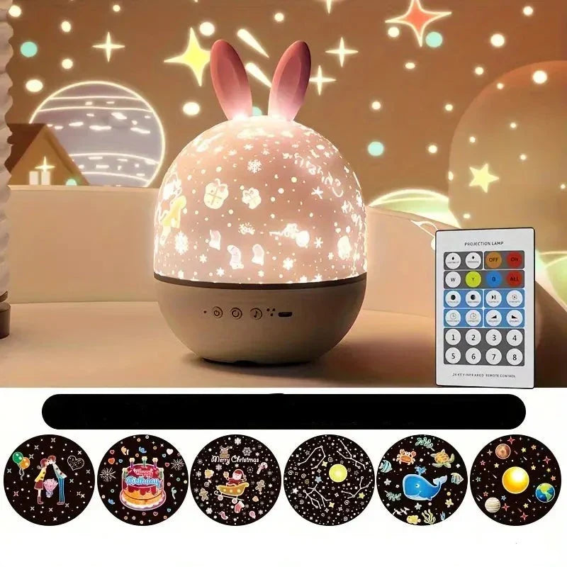 Kindvriendelijke sterrenprojector nachtlamp, prachtige sterren projectie voor een magische slaapkamer.