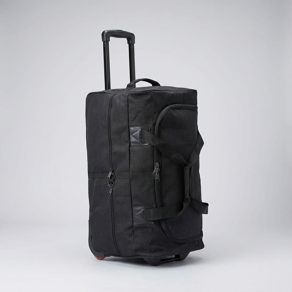 Duurzame CanvasHaul reistas met wielen, maakt lange reizen comfortabel met veel ruimte voor bagage.