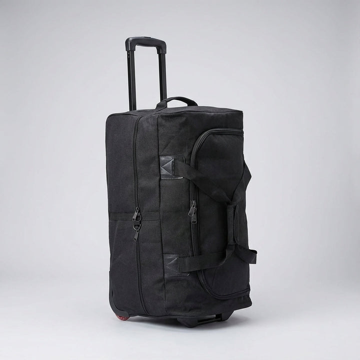 Duurzame CanvasHaul reistas met wielen, maakt lange reizen comfortabel met veel ruimte voor bagage.