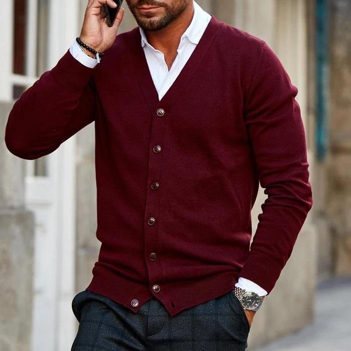 Stijlvol BrentonsVest heren cardigan, comfortabele mode voor herfst en winter.
