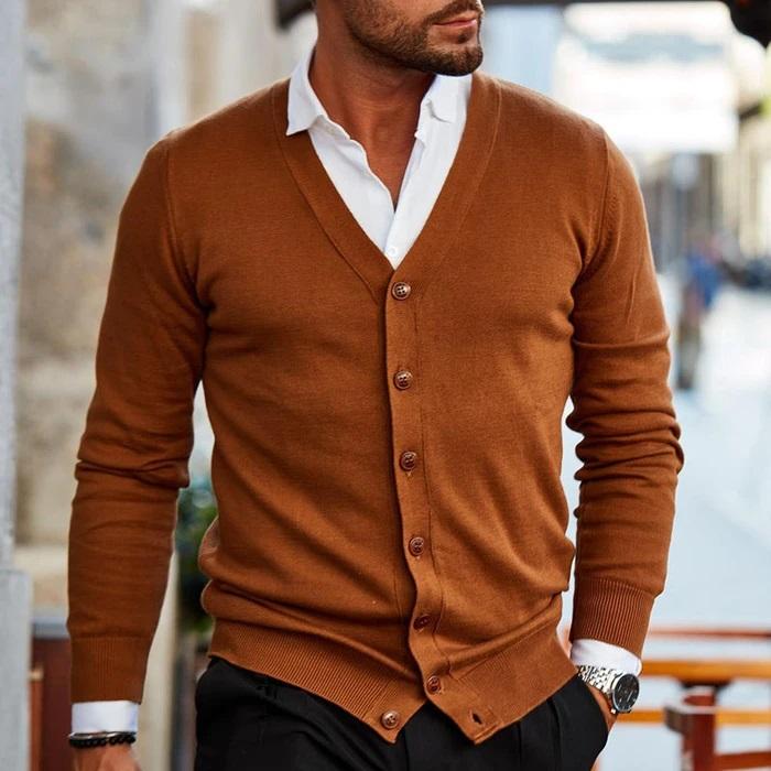 Modieus heren cardigan in diverse kleuren, veelzijdig vest voor een casual of nette look.