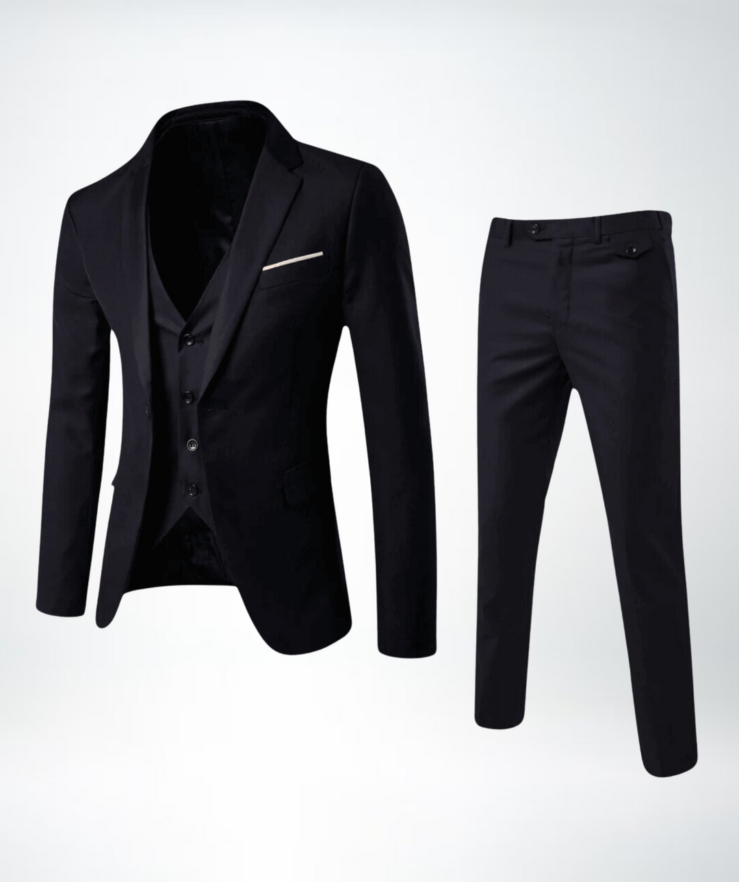 Elegant driedelig herenpak Lucas, ideaal voor bruiloften, zakelijke evenementen of formele gelegenheden.
