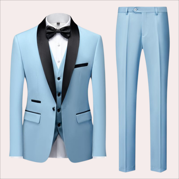 Tijdloos heren driedelig kostuum, perfect als zakelijk pak, trouwpak of elegante mannenmode outfit.