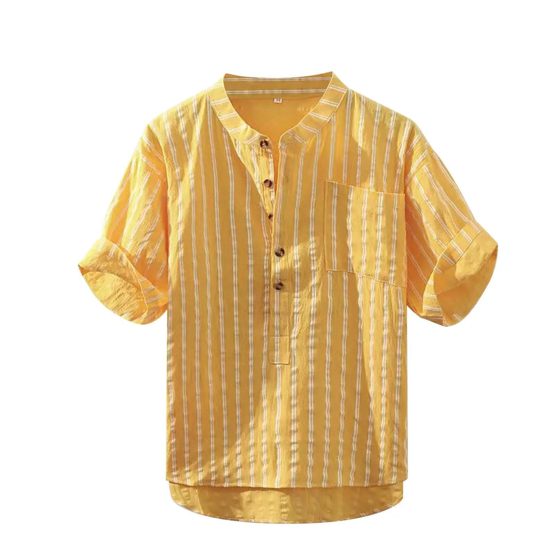 Stijlvol heren gestreept zomeroverhemd 'Jesse' met korte mouwen, ideaal voor casual zomerlooks en strandvakanties.