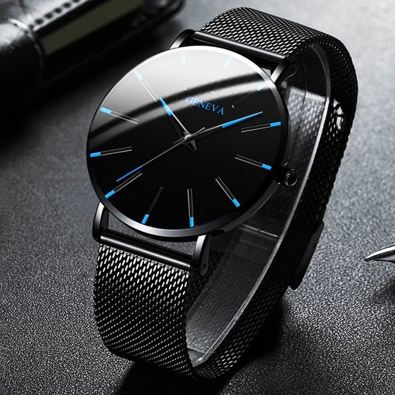 Stijlvol heren minimalistisch horloge met tijdloos design; modern kwartshorloge, perfect herenaccessoire.