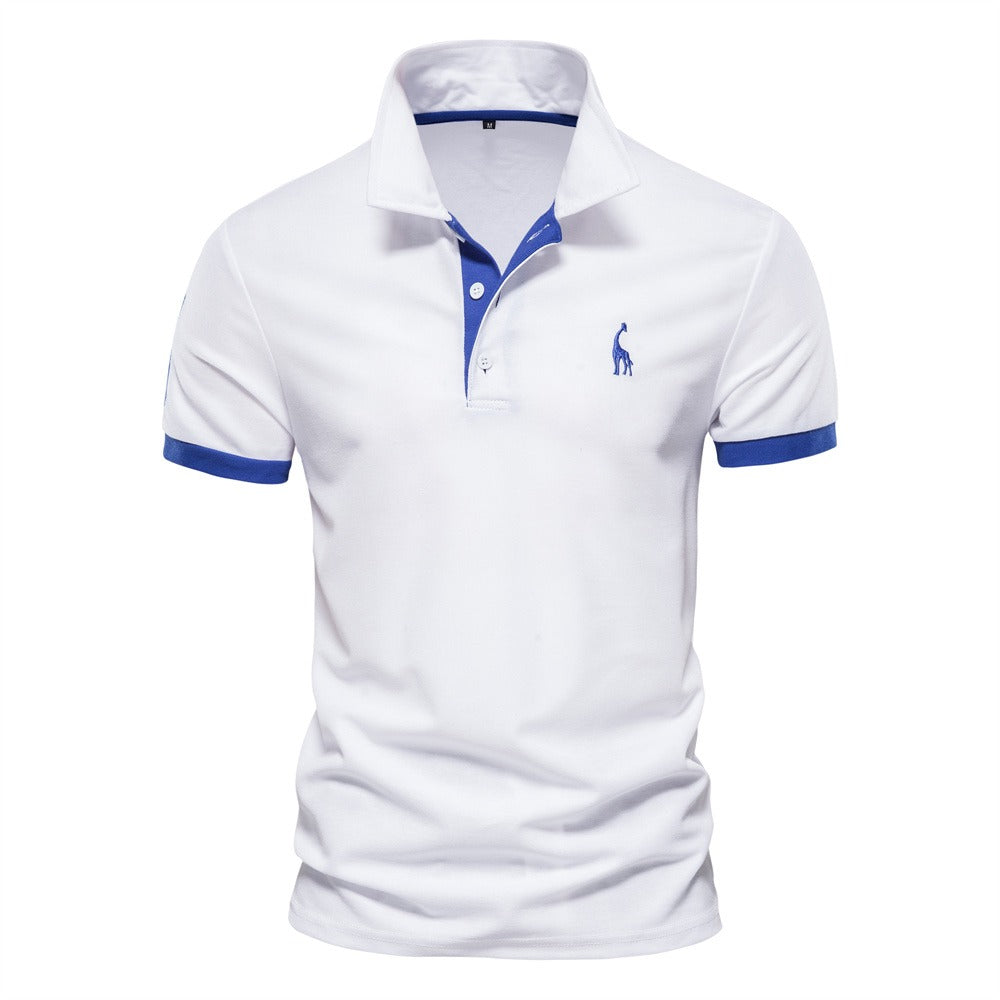 Effen kleur heren poloshirt, stijlvol voor mannenmode. Comfortabel met korte mouwen, veelzijdig design.
