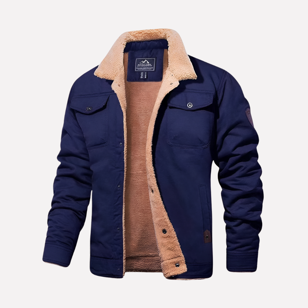 Stijlvol heren Sherpa jack, warm en comfortabel. Ideaal winterjack voor elk avontuur in herenmode.