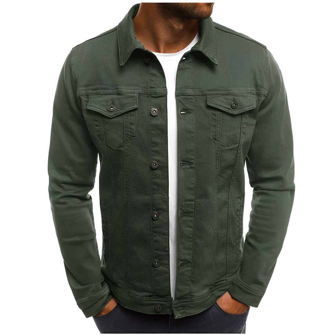 Stijlvol heren spijkerjack in klassieke denim look. Trendy en comfortabele zomerjas voor elke casual gelegenheid.