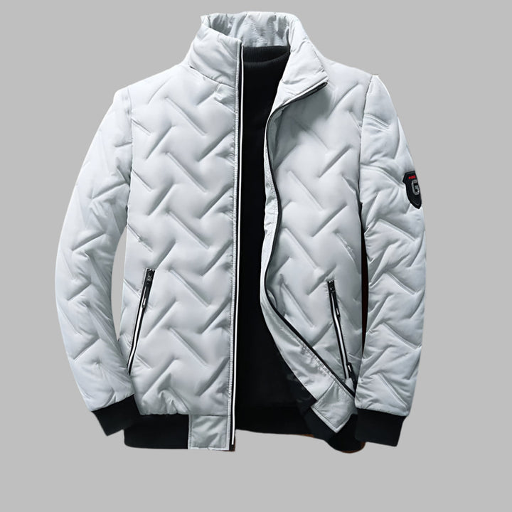 Modern heren windjack met volledige ritssluiting en beschermende eigenschappen, geschikt als bovenkleding.