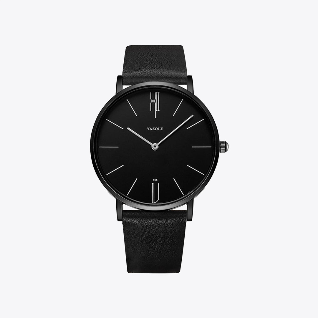 Herenhorloge Henry: detail van de elegante lederen band en gesp, een tijdloos accessoire voor heren.