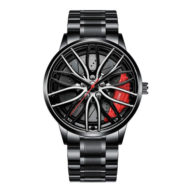 Heren RaceVision horloge, racewagen-geïnspireerd, ideaal voor een actieve en stijlvolle look.