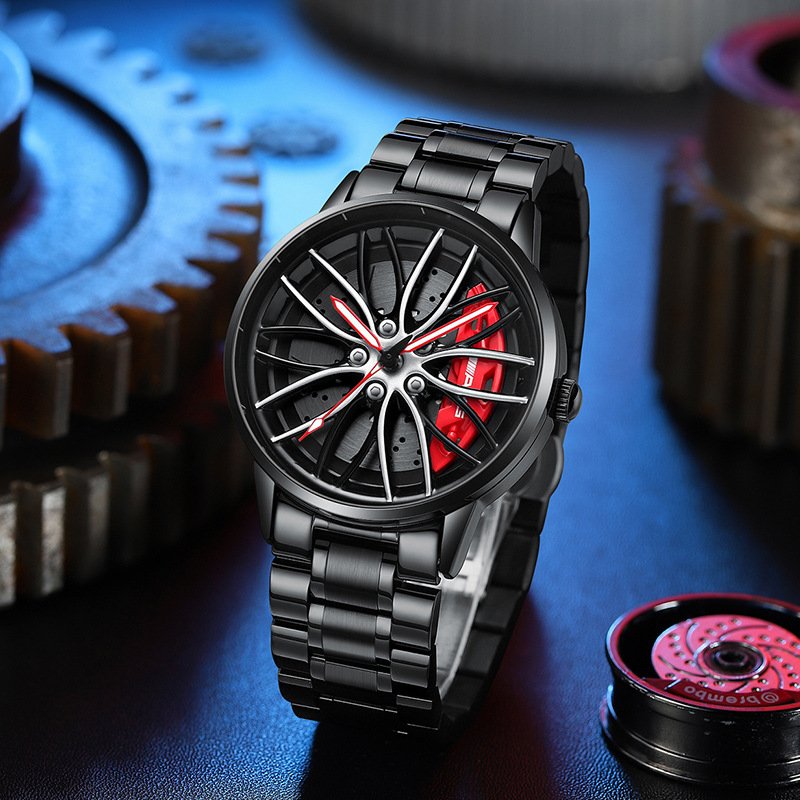 Sportief racewagen herenhorloge met tijdloos design, ideaal voor auto-liefhebbers.