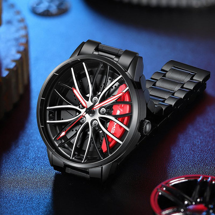 Elegant RaceVision herenhorloge met hoogwaardig racewagen uurwerk, stijlvol accent.