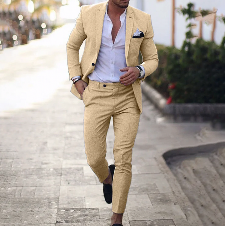 Business casual herenpak Lucas. Stijlvol voor werk, comfortabel voor vrije tijd. Veelzijdige herenmode.