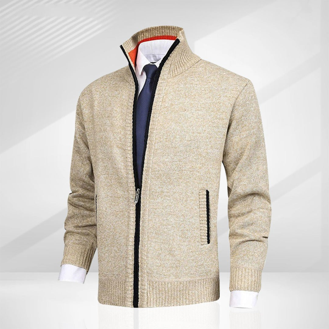 Stijlvol herenvest met rits, comfortabel en passend bij de nieuwste trends in casual herenmode.
