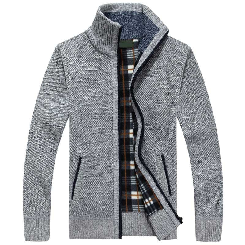 Modern herenvest met uniek motief, perfect voor een modieuze en comfortabele look.