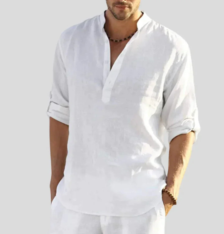 Stijlvol Hugo heren linnen overhemd voor een lichte, elegante zomerlook. Comfortabel en ademend.