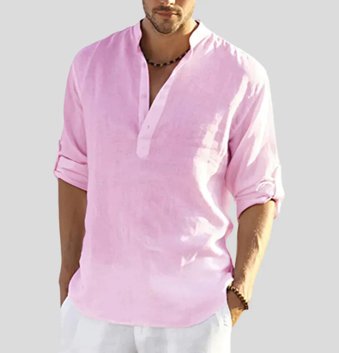 Luxe linnen heren overhemd, stijlvol en comfortabel. Ideaal Hugo kledingstuk voor zomerse mode.