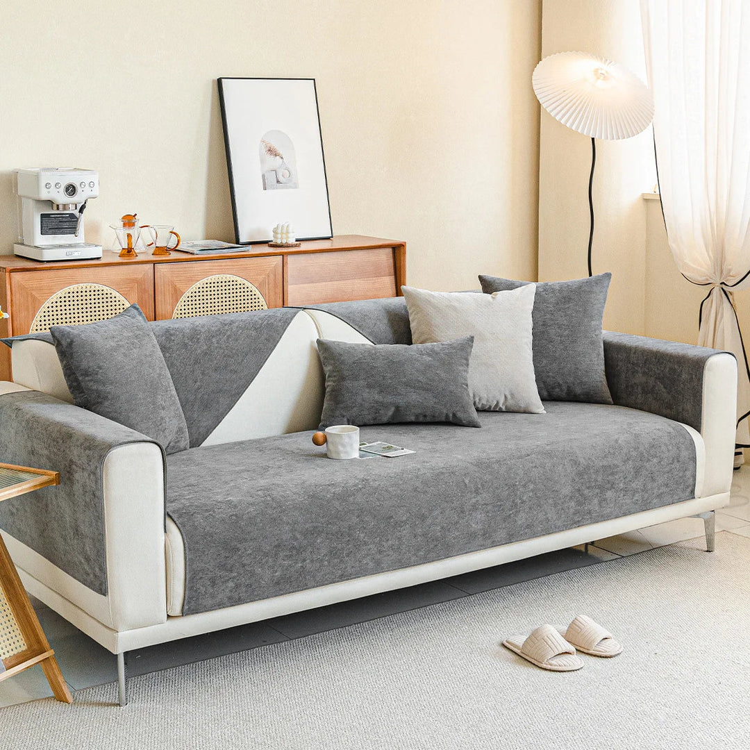 Wasbare Bobby bankhoes van chenille jacquard, antikras en duurzaam, voor een lange levensduur bank.
