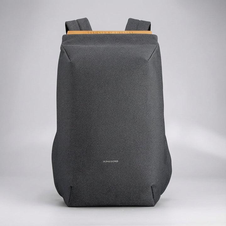 Interieur van de FlexPorter laptoprugzak: ruime organizer voor 15 inch laptop, tablet en reisbenodigdheden.