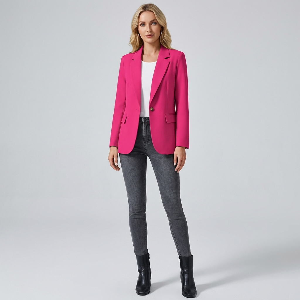 Stijlvolle dames blazer, perfect voor zakelijk of casual. Chic en comfortabel vrouwen jasje met lange mouwen.