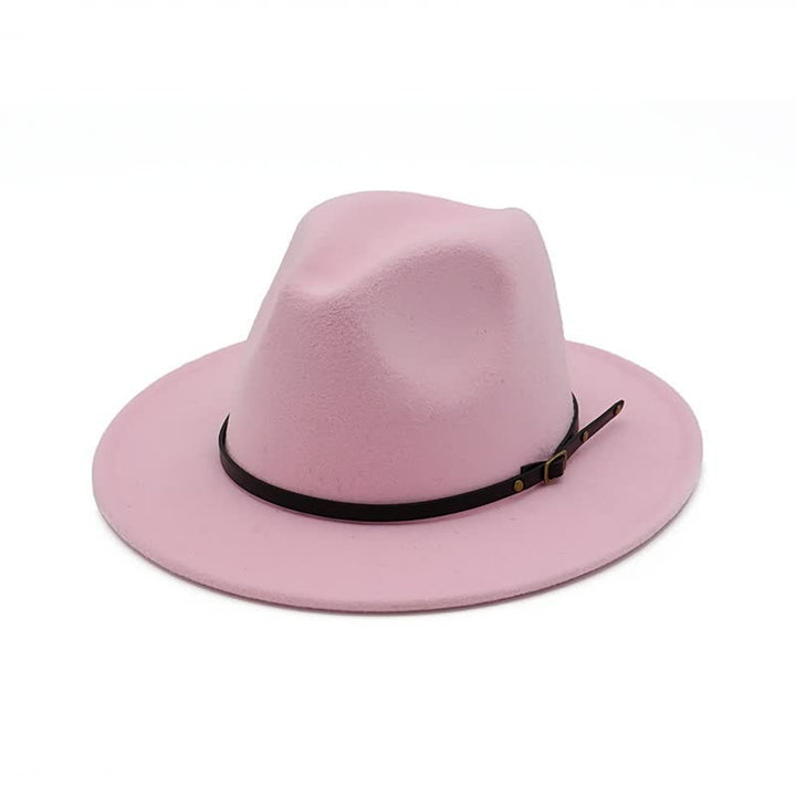 Stijlvolle dames hoed, type fedora, een must-have trendy accessoire.