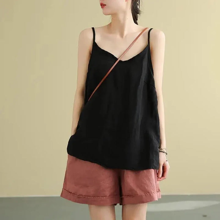 Comfortabele dames mouwloze tanktop, een essentiële zomer top en veelzijdige dagelijkse kleding voor dames.