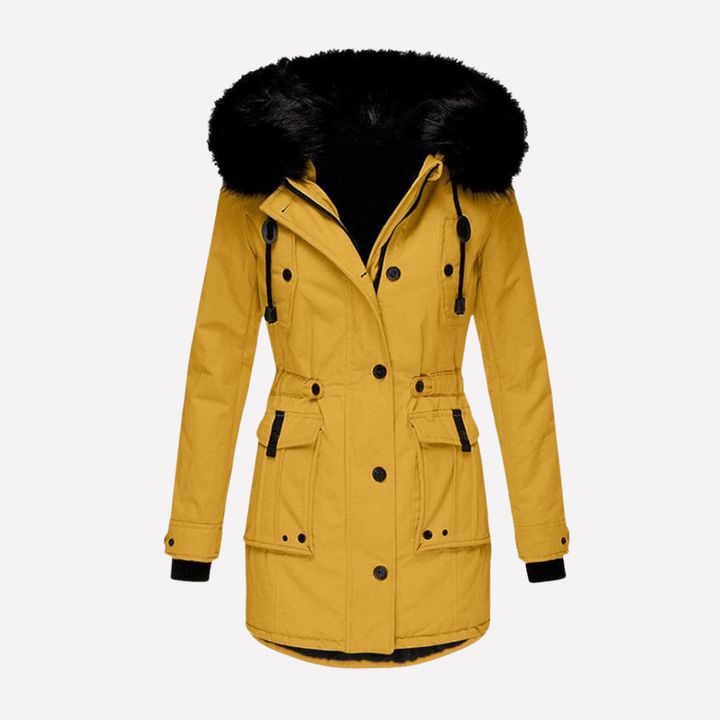 Veelzijdige dames parka jas, warm en comfortabel. Voorzien van capuchon en flapzakken, perfect voor herfst/winter.
