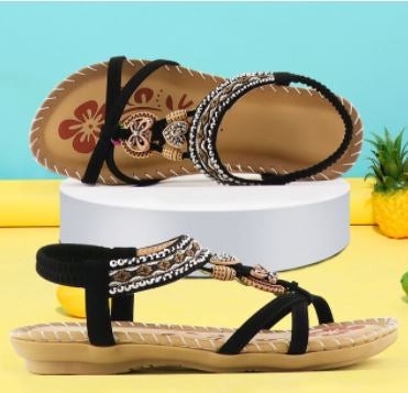 Bohemia dames sandalen, stijlvolle en comfortabele zomerschoenen met platte zolen. Perfect voor elke dame.