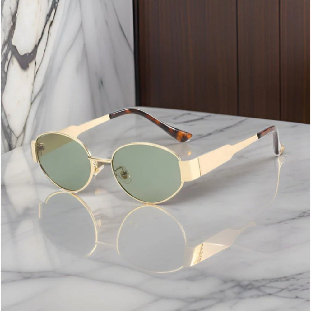 Modieuze dames zonnebril met elegante ovale glazen, een essentieel accessoire voor elke outfit. Biedt UV-bescherming.