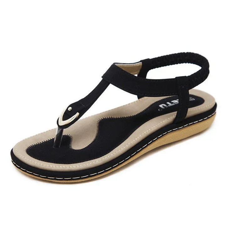 Modieuze platte zomer sandalen Elodie voor vrouwen, perfect voor een casual en stijlvolle look.