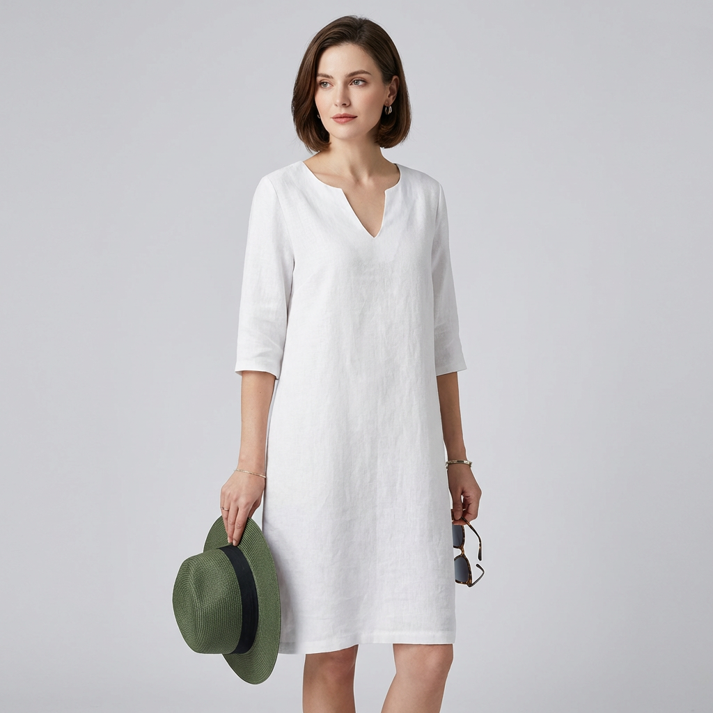 Stijlvolle groene zomerjurk voor dames, comfortabel en veelzijdig voor elke gelegenheid.