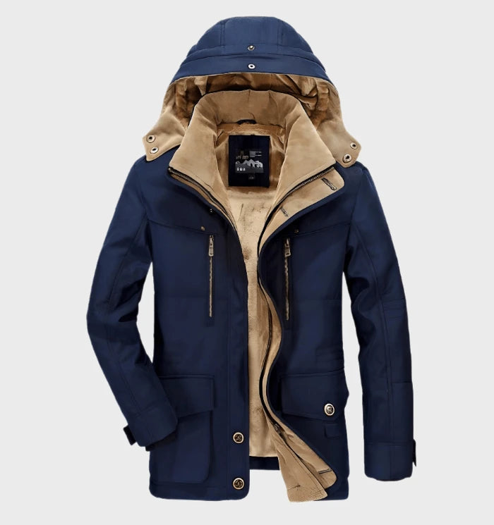 Moderne heren cargo jas met capuchon voor een stijlvolle look. Ideaal als vrijetijdsjas of outdoor kleding.