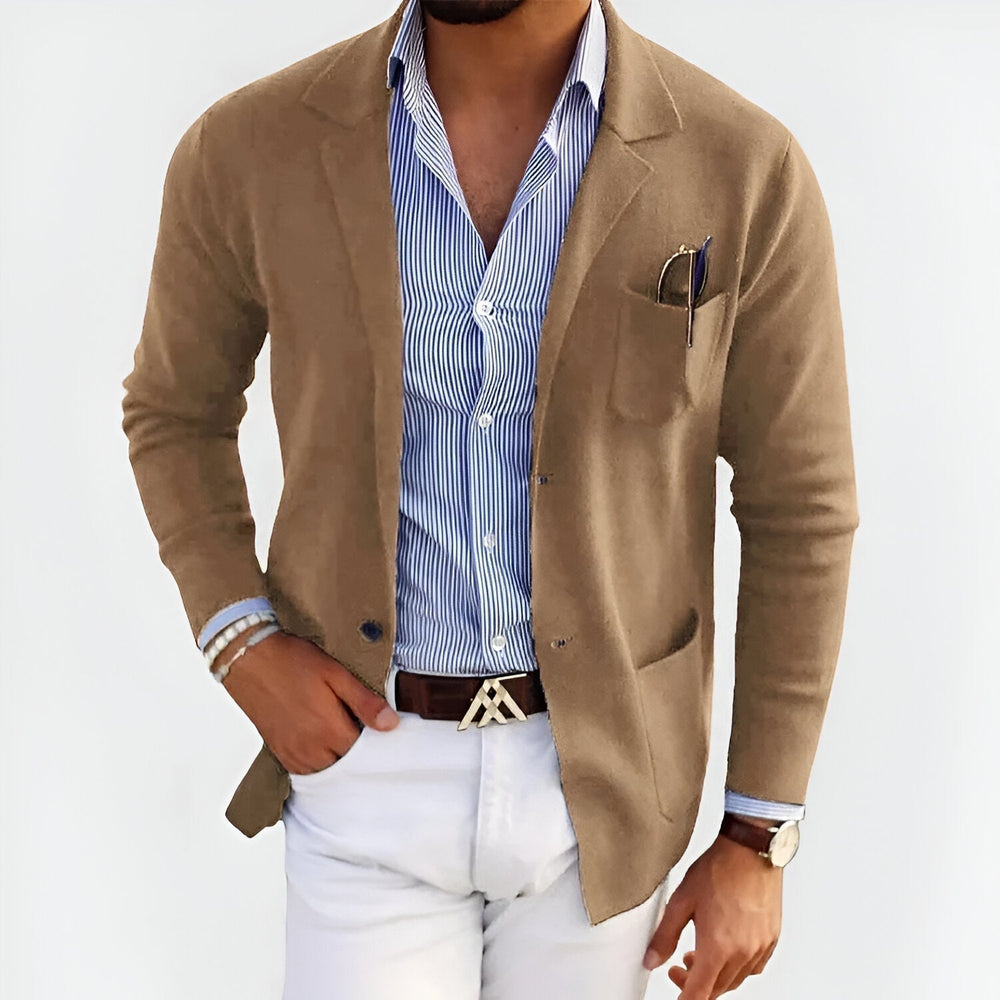 Comfortabele herenjas met reverskraag voor een casual look, perfect voor dagelijks gebruik en lente mode.