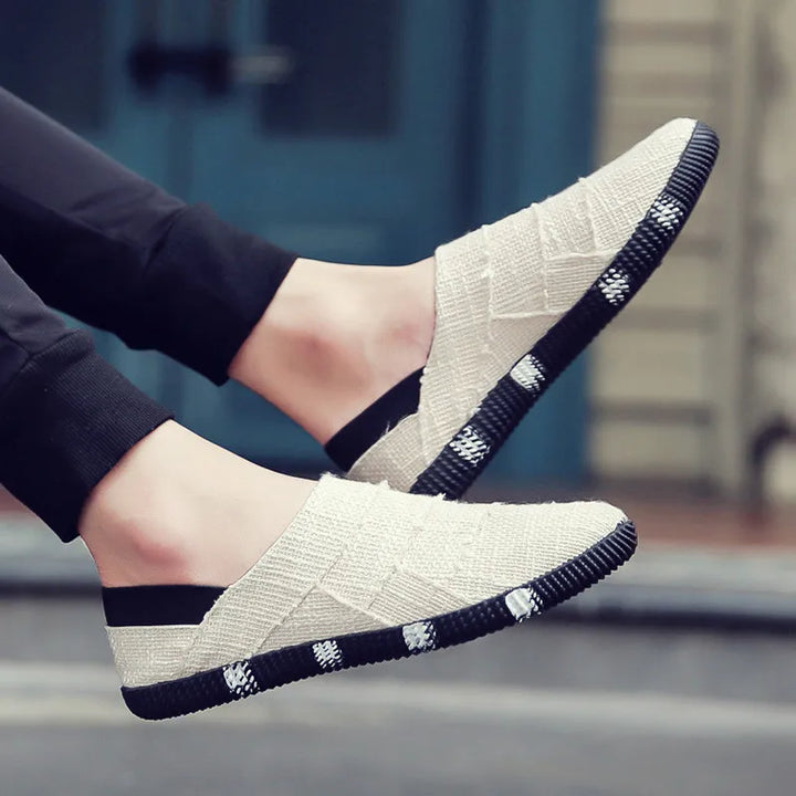 Casual heren espadrilles met ademend canvas en natuurlijke hennepzool. Comfortabele zomerschoenen voor elke gelegenheid.