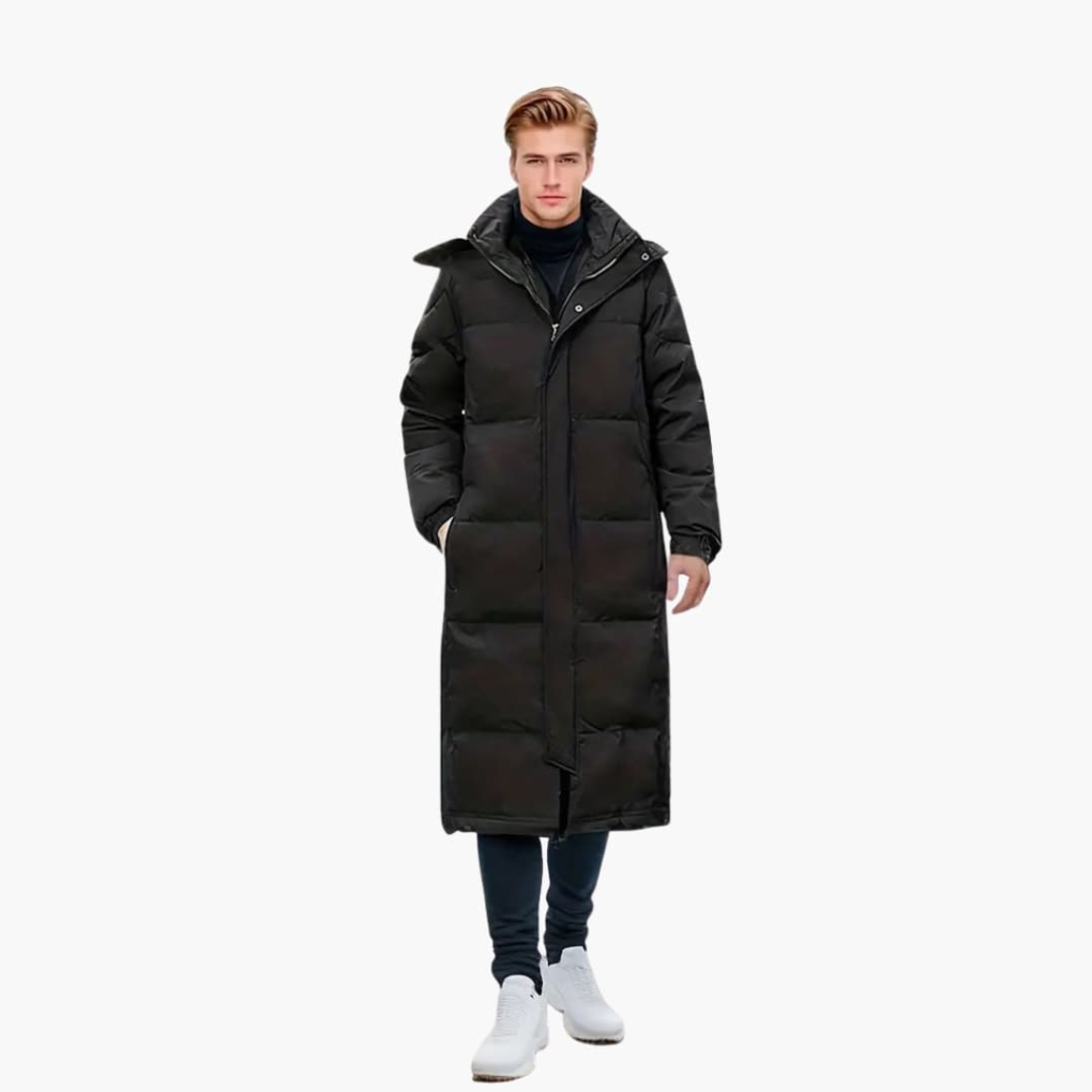 Comfortabele heren parka, gewatteerd en warm, met volledige rits, uitstekend als winterjas en buitenkleding.