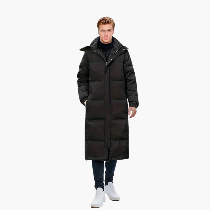 Comfortabele heren parka, gewatteerd en warm, met volledige rits, uitstekend als winterjas en buitenkleding.
