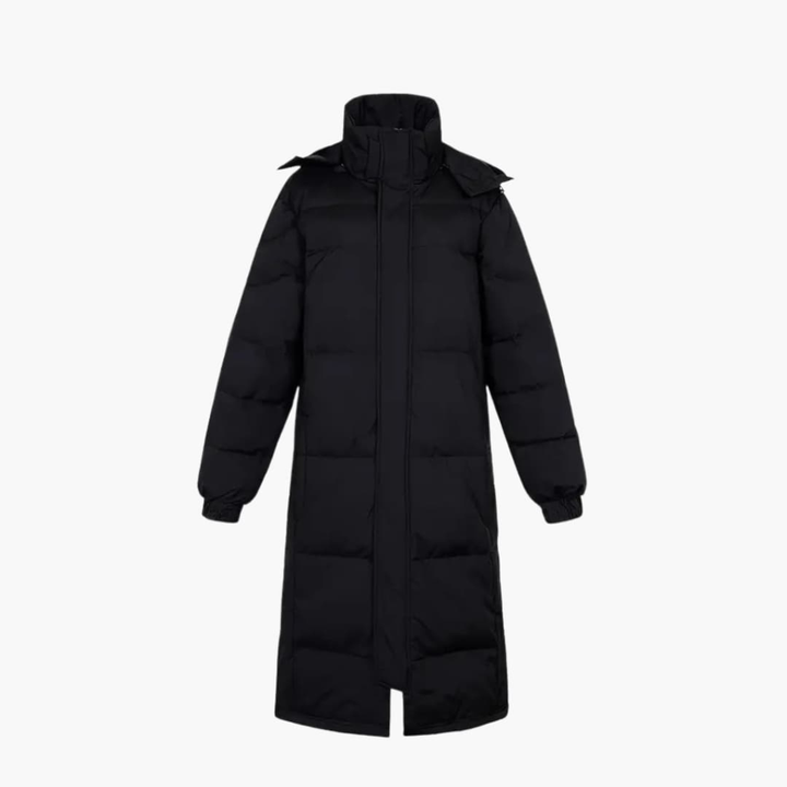 Heren winterjas, gewatteerd voor extra warmte, met een moderne stijl en praktische volledige rits.