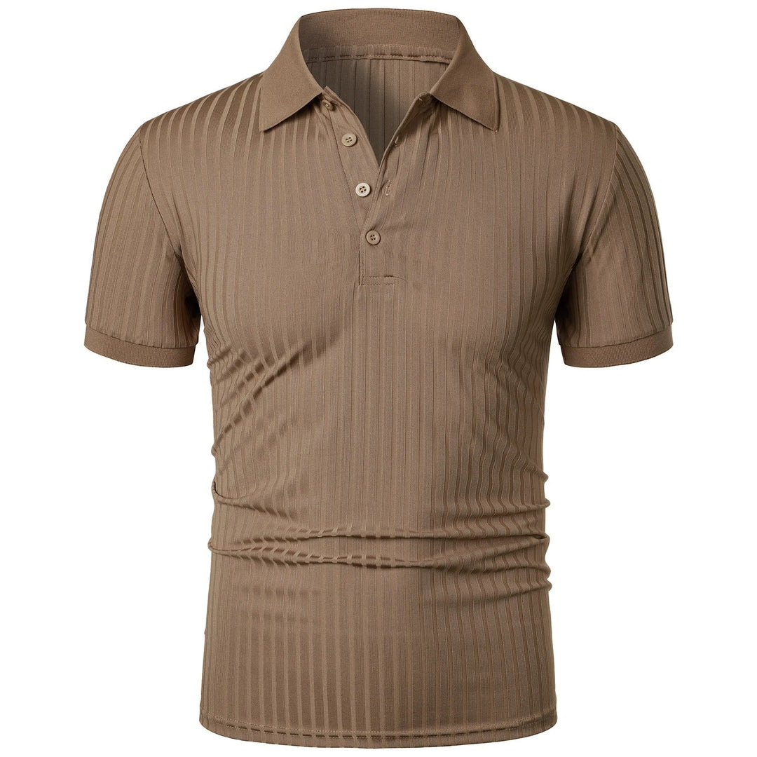 Stijlvol ademend heren polo shirt met knopsluiting, korte mouwen en comfortabele slim fit voor de zomer.