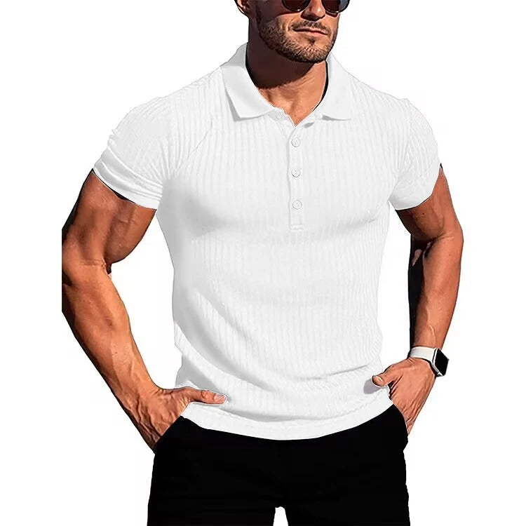Zomerse heren polo met knopsluiting, ademend materiaal voor optimaal comfort en een stijlvolle casual look.