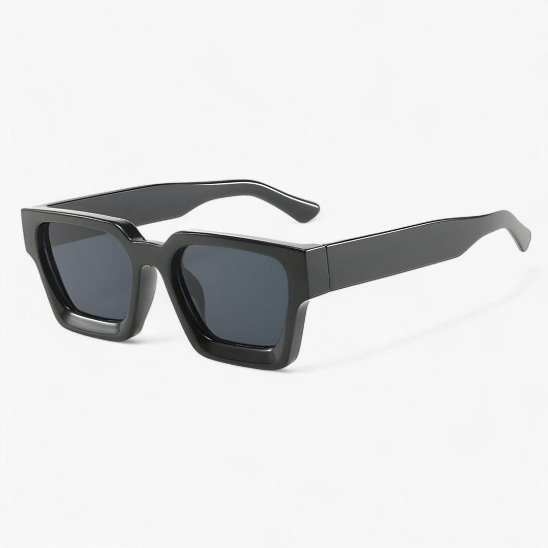 Stijlvolle heren retro vierkante zonnebril met UV400 bescherming, ideaal voor zomerse dagen.