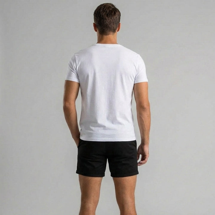 Groene slim fit heren korte broek, ademend en modern. Ideaal voor een comfortabele zomerlook.