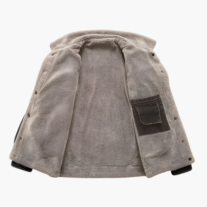 Comfortabele heren spijkerjas met warme fleecevoering. Een trendy en functionele winterjas voor mannen.