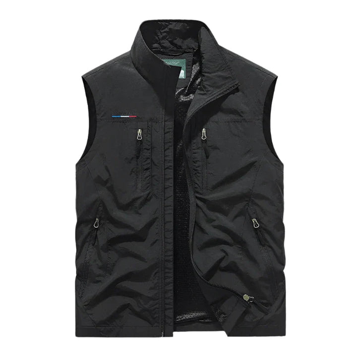 Comfortabele heren waterdichte bodywarmer in oranje, perfect casual vest voor koude dagen en outdoor.