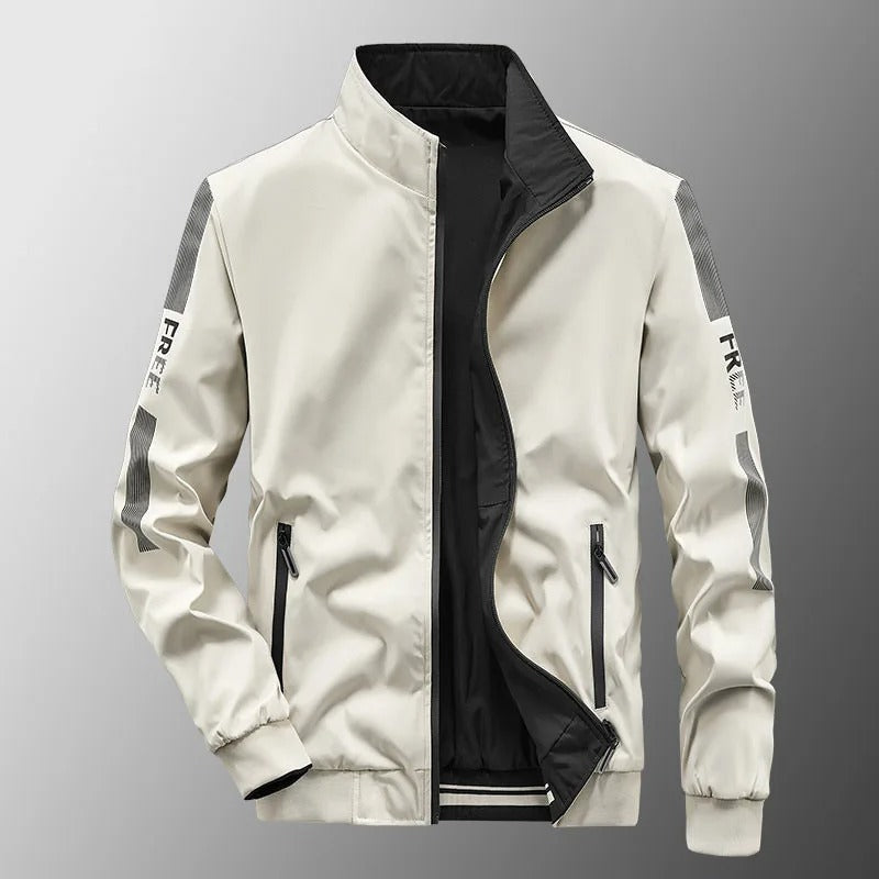 Lichtgewicht omkeerbare heren zomerjas, waterdicht en trendy. Perfect voor casual en buitenactiviteiten.