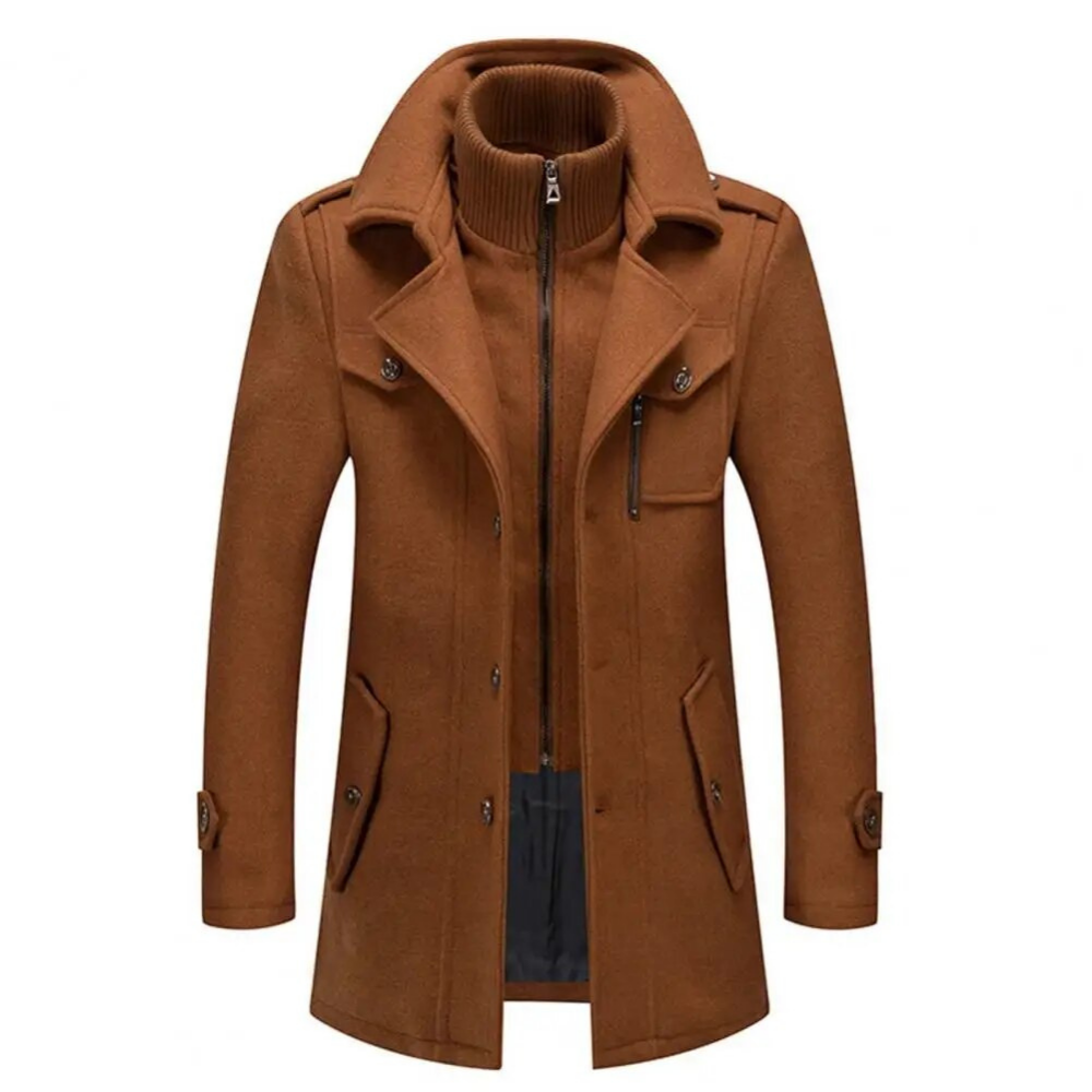 Modieuze herenjas 'Milan' met dubbele kraag voor veelzijdige casual en smart-casual herenkleding.