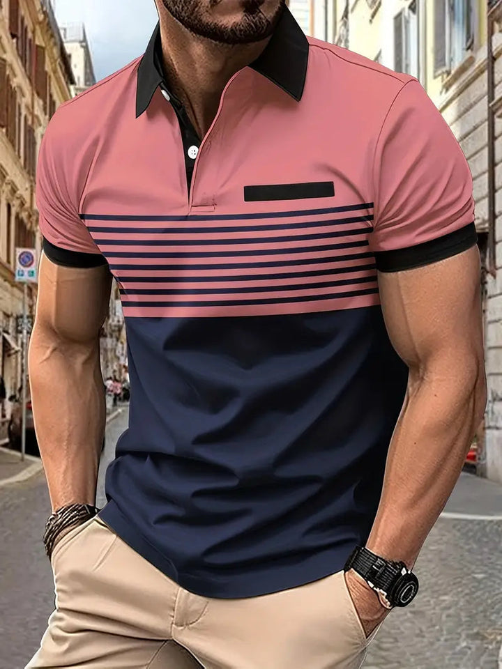 Ademende herenpolo met korte mouwen en comfortabele regular fit. Stijlvol shirt voor zomerse dagen en casual gelegenheden.
