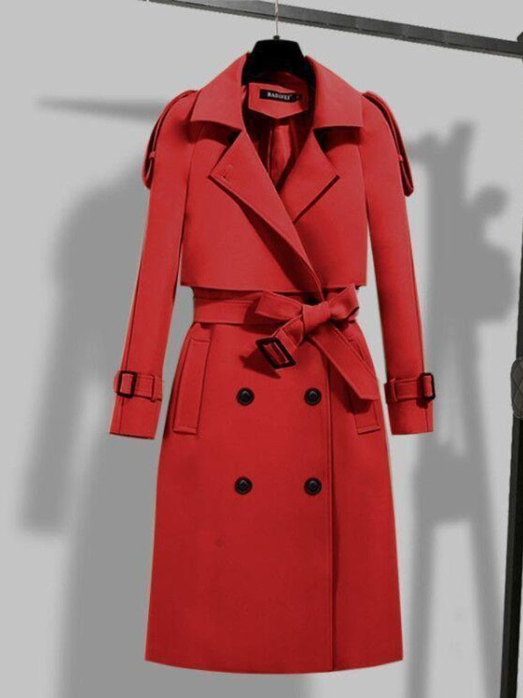 Elegante dames regenjas trenchcoat, modieus en waterafstotend. Geschikt voor wisselvallig weer.