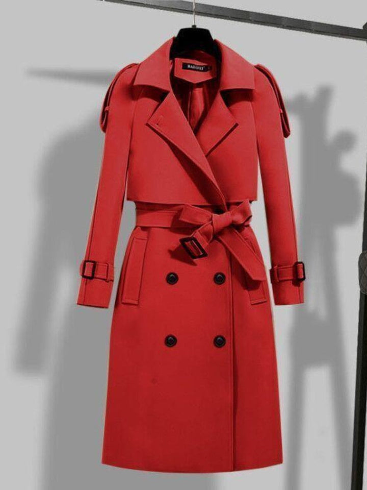 Elegante dames regenjas trenchcoat, modieus en waterafstotend. Geschikt voor wisselvallig weer.