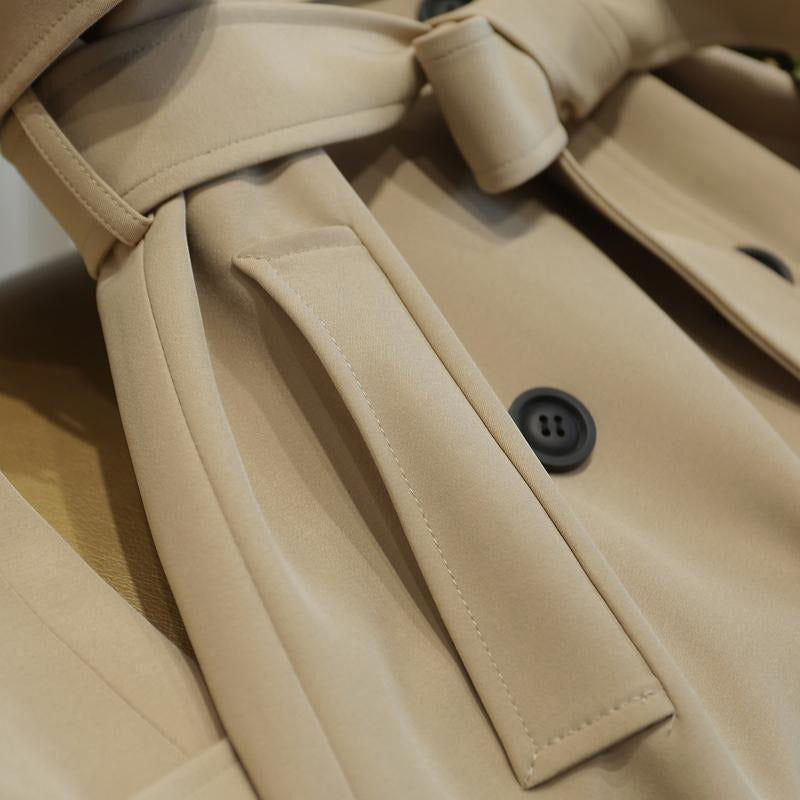 Chique KieraJacket dames herfstjas of lentejas. Comfortabele lange trenchcoat met reverskraag.